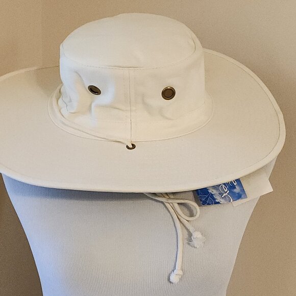 DORFMAN-PACIFIC 100% Cotton Canvas Tan Floater Fishing Sun Bucket Hat Safari S/M - Picture 5 of 15